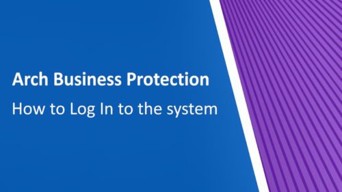 Video thumbnail for Arch Business Protection how to log in to the system